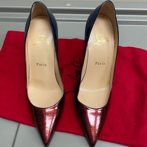 Christian louboutin Glitter Degrade Decollete Pumps - Red/Blue Size 37 1/2
